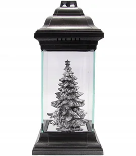 Znicz Choinka Duża Kapliczka Boże Narodzenie Srebrny - Lampiony i znicze - miniaturka - grafika 1