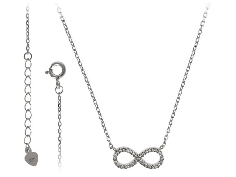 Naszyjnik srebrny ósemka nieskończoność fn453 - 2,7g.