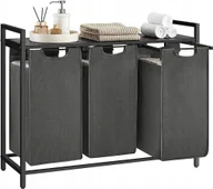 Szafki łazienkowe - Szary regał z 3 koszami na bieliznę G1-R68 - miniaturka - grafika 1