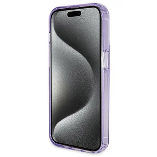 Etui Guess GUHMP14XHRSGSU Apple iPhone 14 Pro Max hardcase Ring Stand Script Glitter MagSafe fioletowy/purple - Etui i futerały do telefonów - miniaturka - grafika 6
