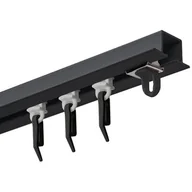 Karnisze - Karnisz DECASTYL MS Zero pojedynczy agrafka 150 cm Czarny - miniaturka - grafika 1