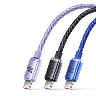 Baseus Crystal Shine Series kabel przewód USB do szybkiego ładowania i transferu danych USB Typ A - USB Typ C 100W 1,2m czarny (CAJY000401) - Kable USB - miniaturka - grafika 16