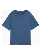 Koszulki sportowe damskie - Puma Koszulka funkcyjna "Pretty Tough" w kolorze niebieskim - miniaturka - grafika 1