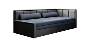 Sofa rozkładana z funkcją spania FULGEO granatowa/szara prawa - Sofy i kanapy - miniaturka - grafika 1