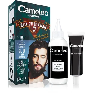 DELIA Cosmetics Cosmetics Cameleo Men Hair Colour Cream M) farba do włosów 3.0 Dark Brown 30ml - Farby do włosów i szampony koloryzujące - miniaturka - grafika 1