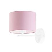 Lampy ścienne - Kinkiet, lampa ścienna, Medelin, 22x21 cm, różowy klosz - miniaturka - grafika 1