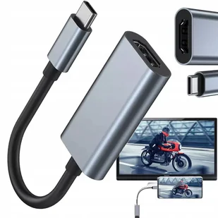 PRZEJŚCIÓWKA ADAPTER KABEL USB-C - HDMI FULL HD 4K - Adaptery i przejściówki - miniaturka - grafika 1