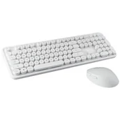 Zestawy myszka + klawiatura - Bezprzewodowy zestaw klawiatura + myszka MOFII Sweet 2.4G (biały) - miniaturka - grafika 1