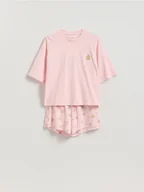 Moda i Uroda OUTLET - Reserved - Świąteczna piżama dwuczęściowa - pastelowy róż - miniaturka - grafika 1