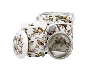 Kubki - Kubek z zaparzaczem i pokrywką porcelanowy DUO PTASZKI 360 ml - miniaturka - grafika 1