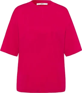 BRAX Damska koszulka w stylu Cara Single Jersey Solid Shirt, Różowa szminka, 42 - Koszulki i topy damskie - miniaturka - grafika 1