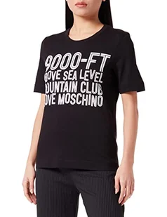 Love Moschino Koszulka damska, czarny, 46 - Koszulki i topy damskie - miniaturka - grafika 1