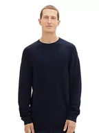 Swetry męskie - TOM TAILOR sweter męski, 13160 – Knitted Navy Melange, 3XL - miniaturka - grafika 1