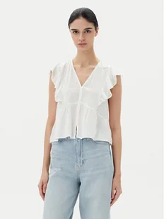 ONLY Bluzka Rian 15349090 Biały Regular Fit - Bluzki damskie - miniaturka - grafika 1