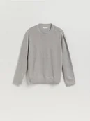 Swetry męskie - Reserved - Strukturalny sweter z bawełny - szary - miniaturka - grafika 1