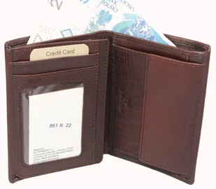 Portfel Męski Skórzany EL FORREST Skóra Bydlęca Duży Pionowy Bez Zapięcia Jedno Skrzydełko RFID 861 R 22 13,5 x 10 x 2,5 cm - Portfele - miniaturka - grafika 7
