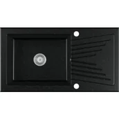 Zlewozmywaki - EOS Zlewozmywak granitowy z ociekaczem BARICCO czarny grafit - miniaturka - grafika 1