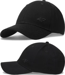 Sportowa czapka z daszkiem 4F CABU367 20S czarny S/M - Czapki i chusty sportowe męskie - miniaturka - grafika 1