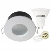 Oprawy, klosze i abażury - Oprawa halogenowa podtynkowa stała z aluminium IP44 LED Aquario - Czarny - miniaturka - grafika 1