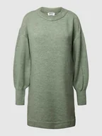 Sukienki - Sukienka z dzianiny z bufiastymi rękawami model ‘JADA’ - miniaturka - grafika 1