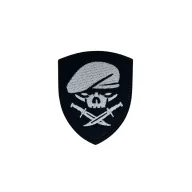 Odzież taktyczna i umundurowanie - Patch Beret Skull 65mm x 80mm Biały - miniaturka - grafika 1