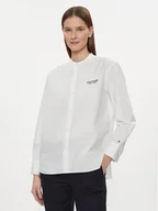 Koszule damskie - Tommy Hilfiger Koszula Monotype WW0WW41150 Biały Relaxed Fit - miniaturka - grafika 1