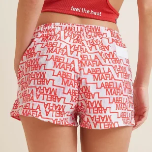 Spodenki krótkie damskie LABELLAMAFIA SHORTS NEUTRAL FLOWERS - Spodenki damskie - miniaturka - grafika 2