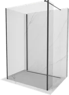 Ścianki i drzwi prysznicowe - Mexen Kioto ścianka prysznicowa Walk-in 130 x 110 x 30 cm, transparent, czarna - 800-130-110-221-70-00-030 - miniaturka - grafika 1