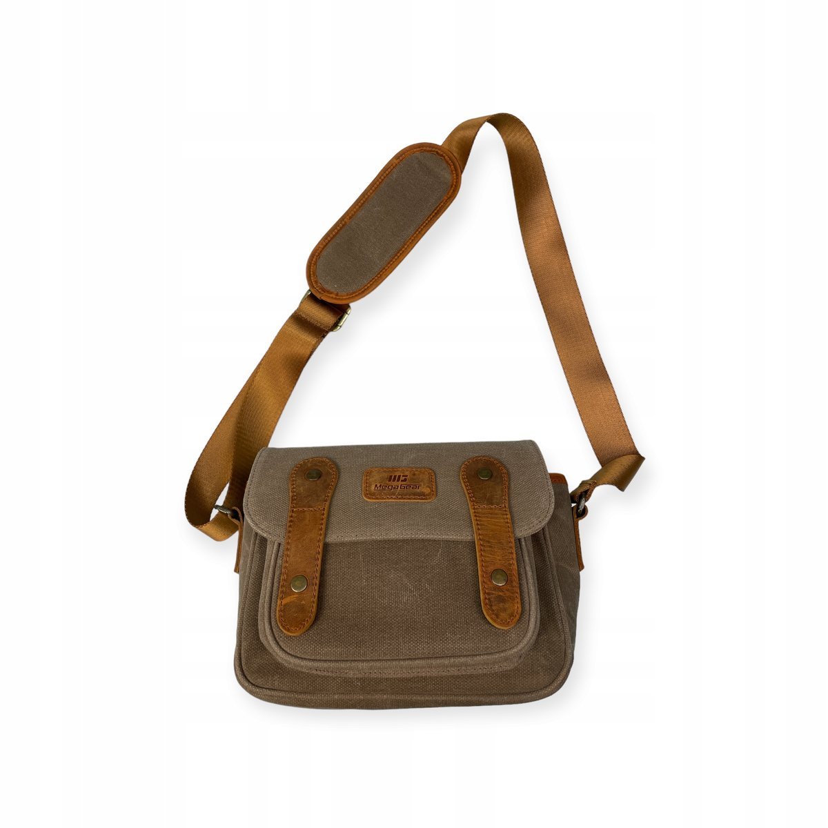 Br��zowa torebka damska z paskiem MEGA GEAR