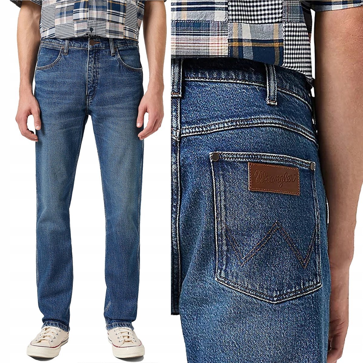 Wrangler FRONTIER RELAXED Seeing Double LUŹNE PROSTE CIEMNY DżINS W36 L32