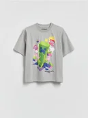 Koszulki dla chłopców - Reserved - Bawełniany t-shirt Minecraft - jasnoszary - miniaturka - grafika 1