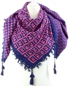 Apaszki i szaliki damskie - CHUSTA ETNO LUDOWA Z FRĘDZLAMI - miniaturka - grafika 1