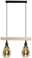 Lampy sufitowe - Dekoracyjna lampa wisząca z drewnem 2045/2 WD z serii MOKKA  - miniaturka - grafika 1
