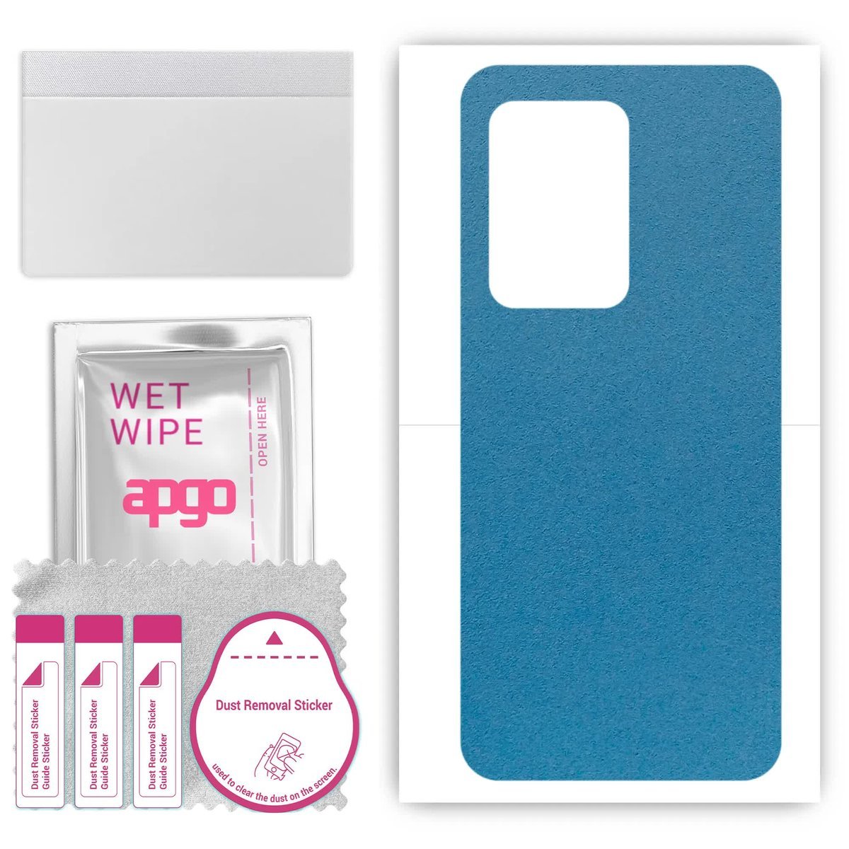 Folia naklejka skórka strukturalna na TYŁ Zamsz do Oukitel WP17 - Zamsz Niebieski - apgo SKINS