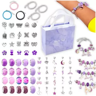 Zestaw do robienia bransoletek charms - Prace ręczne dla dzieci - miniaturka - grafika 1