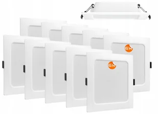 Panel plafon Led podtynkowy sufitowy 6W kwadrat - Lampy sufitowe - miniaturka - grafika 1