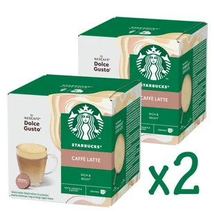 Starbucks kawa Latte Kapsułki do ekspresu Dolce Gusto zestaw 2op. x 12 szt./ kapsułek - Kawa w kapsułkach i saszetkach - miniaturka - grafika 1