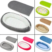 Nosidełka dla dzieci - Kokon Dla Niemowlaka, Gniazdko, Otulacz Dla Noworodka Kokon Dla Niemowlaka, Gniazdko, Otulacz Dla Noworodka (Wzór: Gwiazdki Białe Szare Tło - Szary) - miniaturka - grafika 1