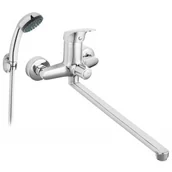 Baterie wannowe i prysznicowe - FERRO BFO55A FERRO ONE bateria wannowa z wylewka 350mm z zestawem natryskowym U28, chrom - miniaturka - grafika 1