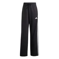 Spodnie rowerowe - adidas Kobiety ESSENTIALS 3-STRIPES OPEN HEM FRENCH TERRY PANTS, Black/White, XXL - miniaturka - grafika 1