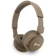 Słuchawki - Guess 5.3 Metal Logo Script brązowy - miniaturka - grafika 1