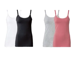 esmara® Topy do karmienia z biobawełną, 2 sztuki - Bluzki ciążowe - miniaturka - grafika 1
