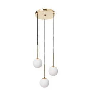 Kaspa : Lampa sufitowa / plafon Lamia 3 klosze złota 11029305 - Lampy sufitowe - miniaturka - grafika 1