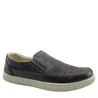 Mokasyny męskie - Wojtyłko 9W25369 męskie mokasyny ażurowe grafit - miniaturka - grafika 1