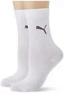 Skarpetki damskie - PUMA Skarpety dziecięce, uniseks (2 sztuki), biały, 31-34 - miniaturka - grafika 1