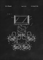 Plakaty - Patent, Konsola Gamecube Czarny - plakat Wymiar do wyboru: 40x50 cm - miniaturka - grafika 1