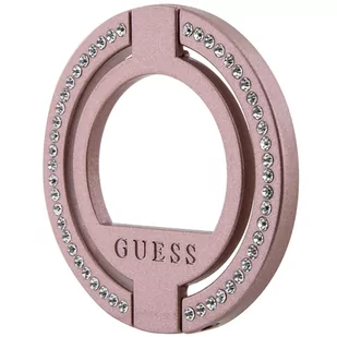 Guess MagSafe Ring stand GUMRSALDGP różowy/pink Rhinestone - Etui i futerały do telefonów - miniaturka - grafika 2