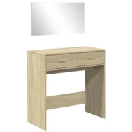 Toaletki - vidaXL Toaletka z lustrem dąb sonoma 80x39x80 cm - miniaturka - grafika 1