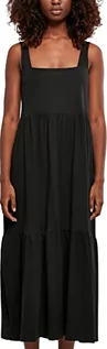 Sukienki - Urban Classics Women's Ladies 7/8 Length Valance Summer Dress sukienka, czarna, S - grafika 1