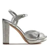 Sandały damskie - Sandały Menbur 024768 Srebrny - miniaturka - grafika 1